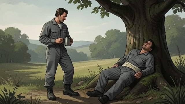 Bova’s Water Lesson from "Strike". Bova’s Water Lesson Courtesy turned into cruelty Simon Bova makes a prisoner explain that he tried to bring extra water to his unit.