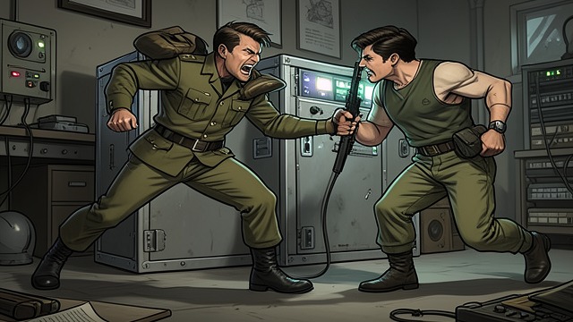The Last Shot from "Strike". The Last Shot A final attempt to escape Feit runs toward the dome controls after Tori’s weapon misfires. Tucker takes up Kent’s pulser and blocks his path.