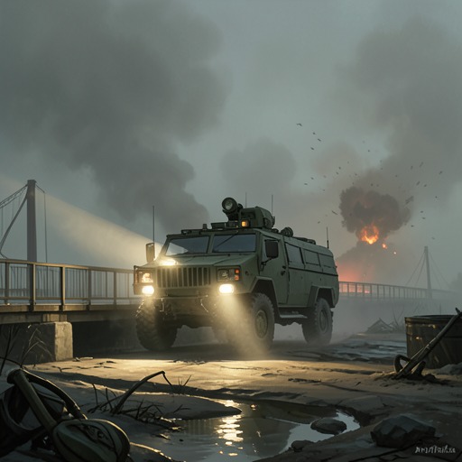 The Price of Closing the Bridge from "Strike". Closing the Bridge halts the invasion but does not undo the ruined future, exposing the difference between stopping a catastrophe and healing its victims.