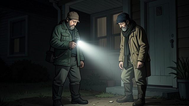 A Neighbor in the Dark from "Out Stealing Horses". A Neighbor in the Dark A Search for Poker Trond joins Lars Haug outside while Lars searches for Poker.