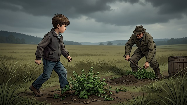 Avoiding the Nettles from "Out Stealing Horses". Avoiding the Nettles An Amateur’s Hesitation Trond cuts the grass behind the cabin but skirts a patch of nettles because he expects them to hurt.