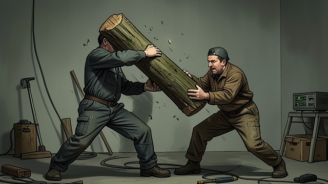 The Broken Leg from "Out Stealing Horses". The Broken Leg A Competition of Strength Trond’s father and Jon’s father struggle to haul a heavy log higher onto the timber pile.