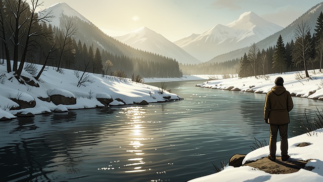 A Border in the Water from "Out Stealing Horses". A Border in the Water Water Between Countries Trond looks at the river and wonders whether its water feels Swedish while it crosses Norway.