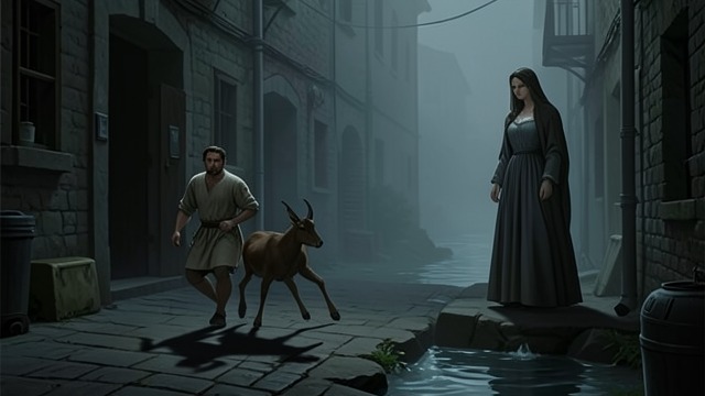 A Rescue with Limits from "The Hunchback of Notre Dame". The Choice to Live The escape by boat Gringoire helps lead Esmeralda away from the besieged cathedral.