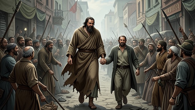 The Master’s Command from "The Hunchback of Notre Dame". Loyalty in Gesture The procession interrupted When Claude strips Quasimodo of his mock papal regalia, Quasimodo immediately obeys and follows him.