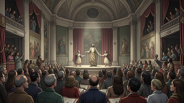 The Crowd at the Palace from "The Hunchback of Notre Dame". A Gathering Without Control The Grand Hall fills Citizens, scholars, officials, and visitors converge at the Palais de Justice for the mystery play and the…