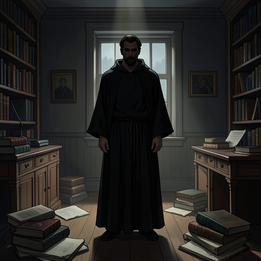 Claude Frollo’s Descent from "The Hunchback of Notre Dame". This fate-thread traces Claude Frollo from disciplined scholar and guardian to obsessive pursuer, betrayer, and doomed man.