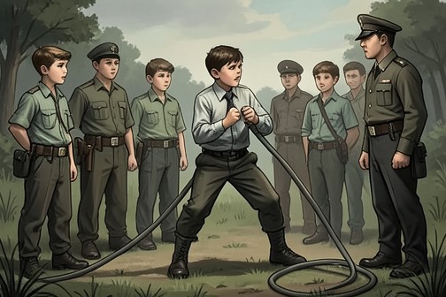 Frederick is beaten at Schulpforta from "All the Light We Cannot See". Frederick is beaten at Schulpforta during a ritualized test of the cadets’ strength, after commandant Bastian turns an exercise into a public punishment.
