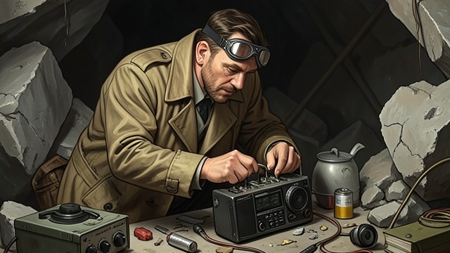 A Voice Across the Rubble from "All the Light We Cannot See". A Voice Across the Rubble A repaired set Trapped under rubble, Werner restores a damaged radio with scraps, a battery, and the remaining strength in his good…