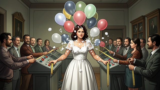 The Audience Participates from "Chowringhee". Spectators Become Actors Invitation Connie asks audience members to measure her and later gives them pins to burst balloons covering her body.