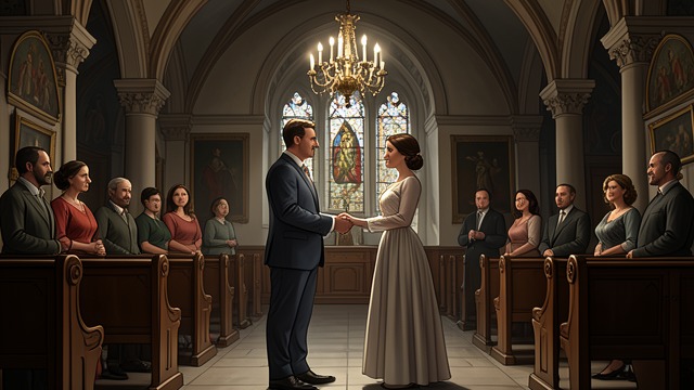 The Wedding and Dismissal from "Chowringhee". Marriage as Scandal Commitment Jane and Robert marry at a church with few people willing to attend.