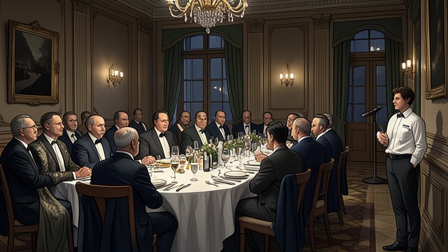 The Banquet's Two Faces from "Chowringhee". Public Virtue, Private Appetite Display The banquet’s speakers celebrate service and humanity before a carefully selected audience.