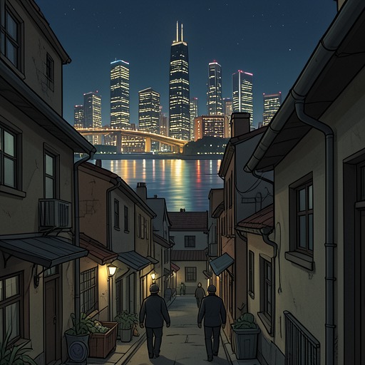 The Staff's Night City from "Chowringhee". This flow follows Shankar’s changing view of Calcutta at night as he encounters workers’ hardship beneath the hotel’s celebrated lights.