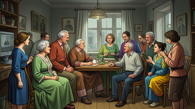 A Luminous Gathering from "Life After Life". Familiar and Unknown Companions Relatives Beyond Life The woman sees her grandparents, father, and brother, all of whom have died.