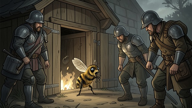 A Demand for the Queen from "The Adventures of Maya the Bee". Urgency Against Procedure Guards Hesitate Maya asks to be taken to Helen VIII, but the sentinels say that the queen may not be awakened before sunrise.