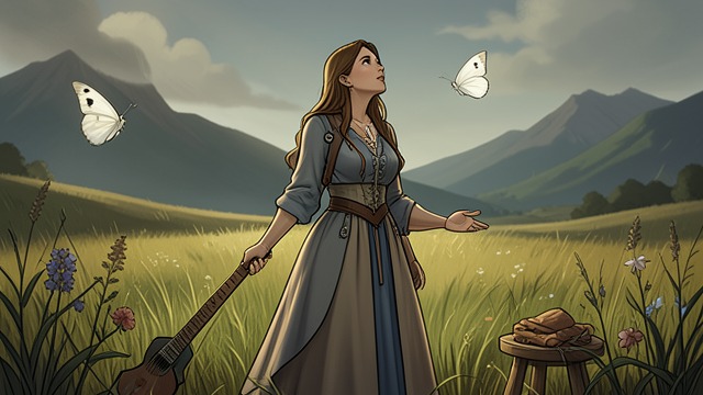The White Butterfly from "The Adventures of Maya the Bee". Beauty Interrupts Irritation An Unexpected Contrast After fleeing the stink-bug’s odor, Maya sees a white butterfly open and close its wings in the sun.