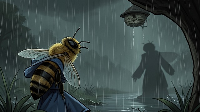 Guilt from Afar from "The Adventures of Maya the Bee". The Wish for Forgiveness A Return Imagined Maya sometimes imagines going back to the queen and asking pardon.