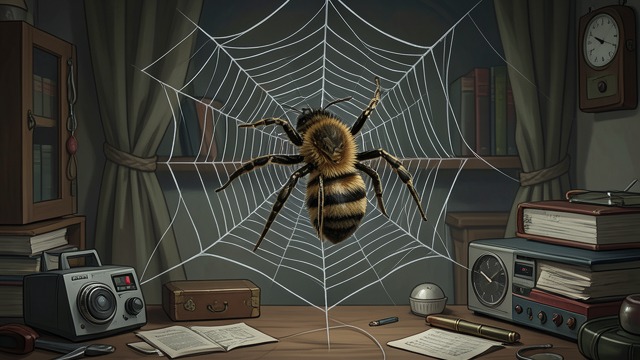 Thekla’s False Offer from "The Adventures of Maya the Bee". A Deceptive Rescue Hope Invited Thekla asks about Maya’s sting and promises to free her if she remains still.
