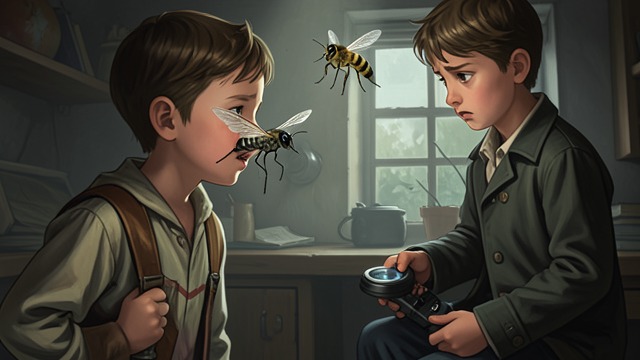 The Warning Remembered from "The Adventures of Maya the Bee". A Rule with Mortal Force Fear for the Child The mosquito announces that it will take another drink.