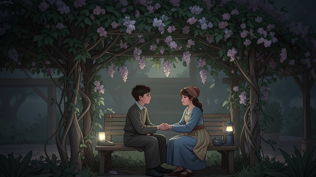 The Lovers in the Arbor from "The Adventures of Maya the Bee". Beauty in Human Love A Quiet Vision Maya watches a boy and girl sit together in the jasmine arbor, sharing a private moment.
