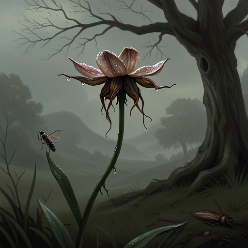 Death and Renewal from "The Adventures of Maya the Bee". The sprite’s account of transformation and Maya’s encounter with wartime death join into a tentative belief that life may return through nature.