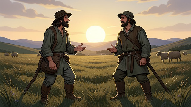 The Last Pastoral Conversation from "Diana". The Last Pastoral Conversation Old roles remembered Silvano and Sireno speak again with Diana, now from changed positions.