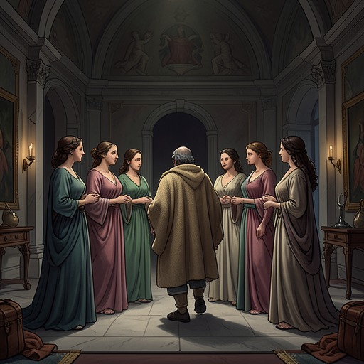 Women’s Honor and the Temple’s Rules from "Diana". This thread traces the story’s concern with women’s honor through sacred spaces, disguise, social judgment, and the ideal of constancy.
