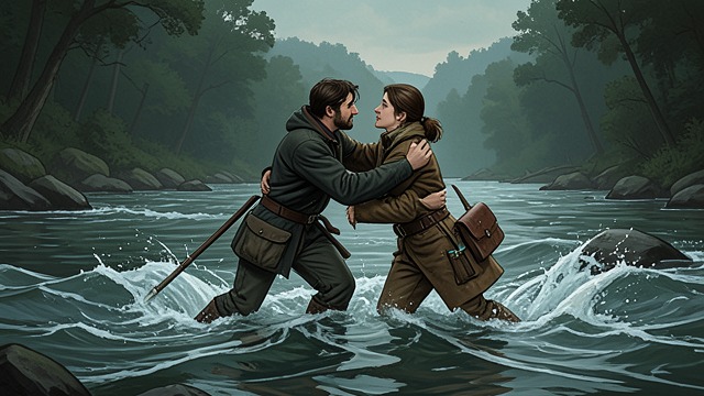 The River Image from "Never Let Me Go". The River Image Naming separation Tommy describes two people struggling to hold one another in a powerful current, then having to let go.