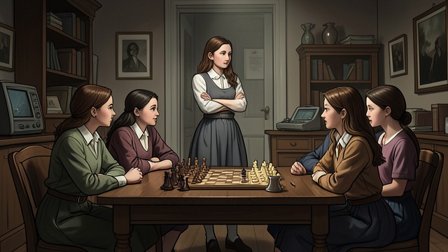 Kathy Is Excluded from "Never Let Me Go". Kathy Is Excluded A sudden rejection After a disagreement over chess, Kathy approaches Ruth’s group and is told to wait while they finish talking.
