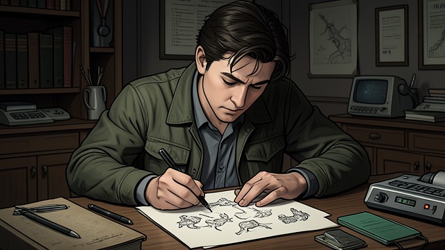 The Animals Begin from "Never Let Me Go". The Animals Begin New creative work At The Cottages, Tommy draws densely detailed miniature animals.