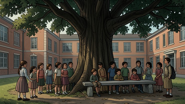 A Tree Instead of a Name from "Beautiful". A Symbol That Misses The school’s chosen object The tree is offered as a reminder of community, but the ceremony does not name Kelly or explain how she died.
