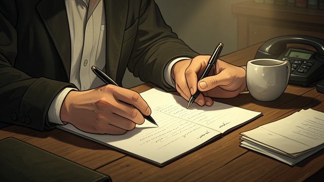 Letters Made by Hand from "Beautiful". Tangible Attention Messages with material weight Ava and Gideon write on paper, hand-deliver notes, and choose their words without instant replies.