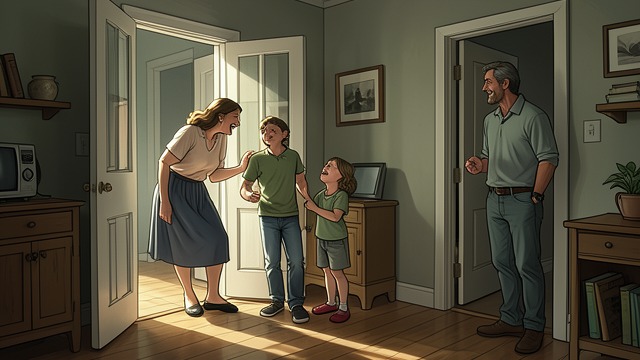 A House That Welcomes Him from "Beautiful". Family as a Safe Base Everyday affection Gideon’s mothers and sister share jokes, decisions, and open warmth at home.