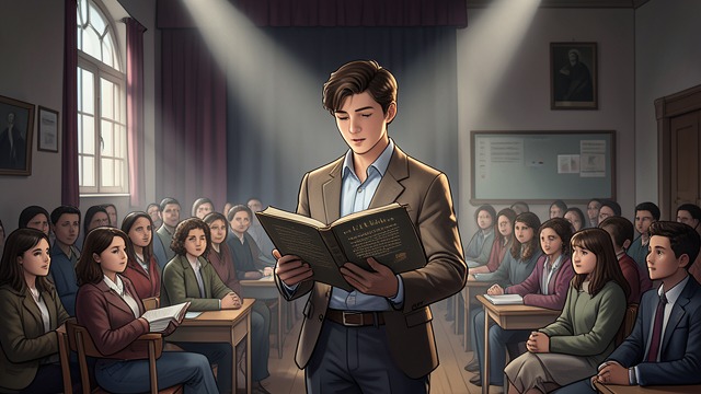 Gideon’s Risk at Graduation from "Beautiful". Choosing the Stage A deliberate performance Gideon recites Ava’s poem before the school, knowing that the attention itself would once have frightened him.