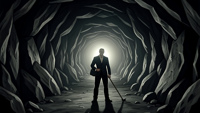 The Endless Vault from "The Fall of the House of Usher". A Sealed Interior A painted tunnel One image depicts a long, smooth vault deep beneath the earth, with no visible exit or artificial light.