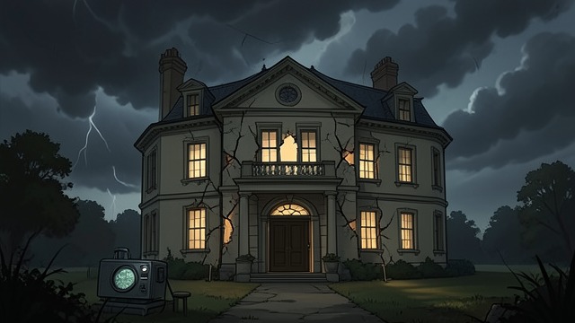 The Song’s Fulfillment from "The Fall of the House of Usher". Symbolic Ruin Made Physical A mansion in danger The House of Usher’s windows glow unnaturally as the storm gathers, then its walls divide and fall.