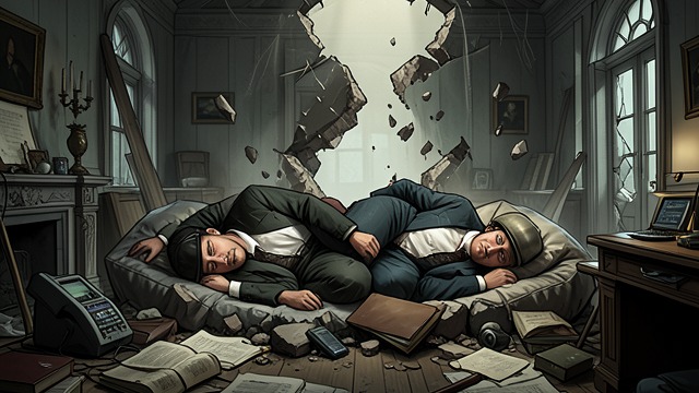 The Shared End from "The Fall of the House of Usher". Family and House Destroyed Death and collapse The twins die, and the mansion splits and sinks.