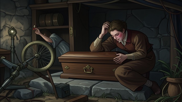 The Face in the Coffin from "The Fall of the House of Usher". Signs That Trouble Certainty Faint animation The narrator sees a trace of color on Madeline’s face and a lingering smile.