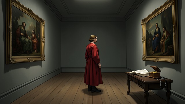 A Room of Vigil from "The Fall of the House of Usher". Grief Inside the Mansion Withdrawn routines Roderick abandons ordinary occupations and wanders through the chambers.