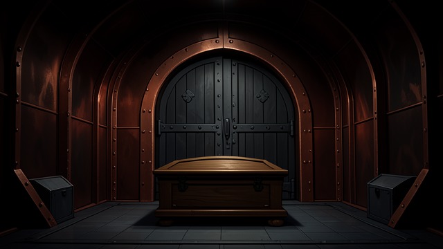 The Vault Below from "The Fall of the House of Usher". A Chamber Beneath the House Temporary entombment Roderick asks the narrator to help place Madeline’s coffin in a deep vault below the building.