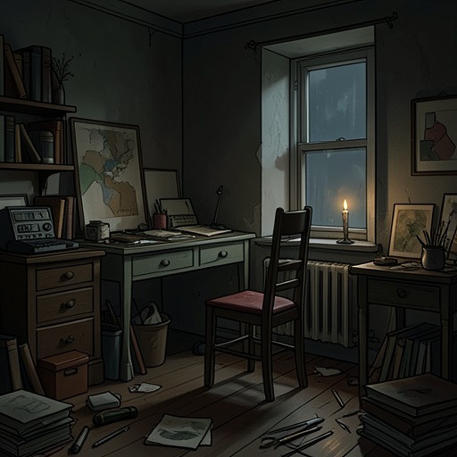 The Artistic Interior from "The Fall of the House of Usher". Roderick’s paintings, music, and improvised verse reveal an imagination that gives form to his mental distress without relieving it.