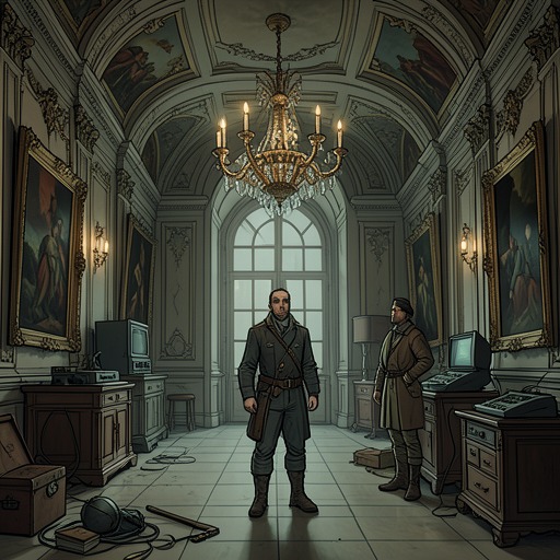 Art and Reality Crossing from "The Fall of the House of Usher". The story’s imagined palace and romance repeatedly anticipate or echo the real events, blurring the boundary between artistic pattern and lived danger.