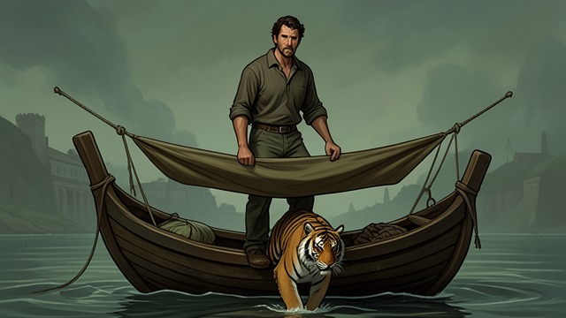 The Hierarchy Holds from "Life of Pi". A Fragile Arrangement Learned Signals Richard Parker’s responses to the whistle and Pi Patel’s movements become more predictable through repetition and reward.