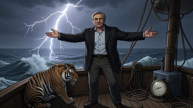 Wonder in the Storm from "Life of Pi". A Moment of Transcendence The Sea Illuminated Lightning turns the Pacific Ocean brilliant white, and Pi Patel experiences the event as an overwhelming display…