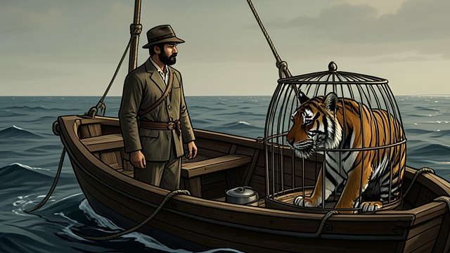 A Declaration of Love from "Life of Pi". The Companionship Named Rescue Missed An oil tanker passes the Lifeboat without seeing Pi Patel, leaving him overwhelmed by the return of isolation.