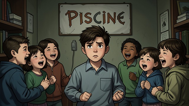 The Schoolyard Taunt from "Life of Pi". A Name Turned Against Him Public Humiliation A classmate twists Piscine into a vulgar joke, and the insult spreads through the schoolyard and classrooms.