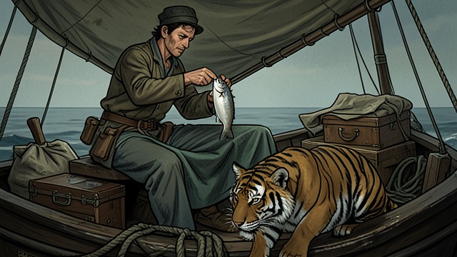 Food and Water as Authority from "Life of Pi". Resources Shape Rank Supplying the Tiger Pi Patel controls access to captured fish and fresh water, making the routine of provision part of his influence over…