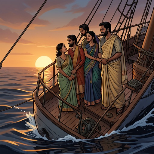 A Family Lost at Sea from "Life of Pi". The Patel family’s migration is cut short by the Tsimtsum’s sinking, and their absence shapes Pi Patel’s grief and later life.