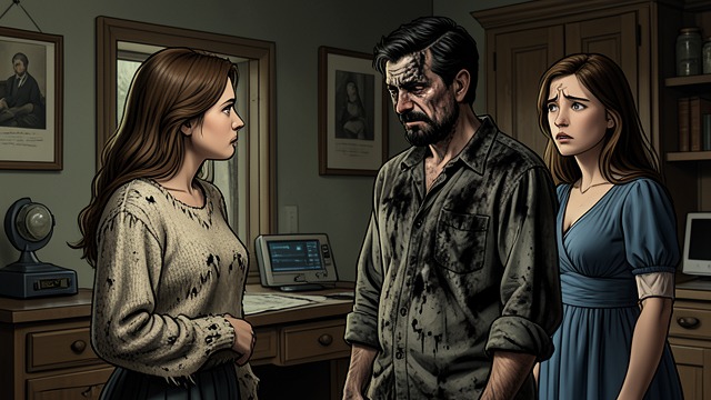 The Unwelcome Return from "The Satanic Verses". The Unwelcome Return A husband at the door Saladin returns to Pamela’s home after escaping confinement and undergoing a grotesque physical transformation.