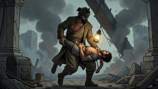Mercy, Return, and Final Despair from "The Satanic Verses". Mercy, Return, and Final Despair A choice in the fire At the Shaandaar, Gibreel finds Saladin trapped beneath a fallen beam.